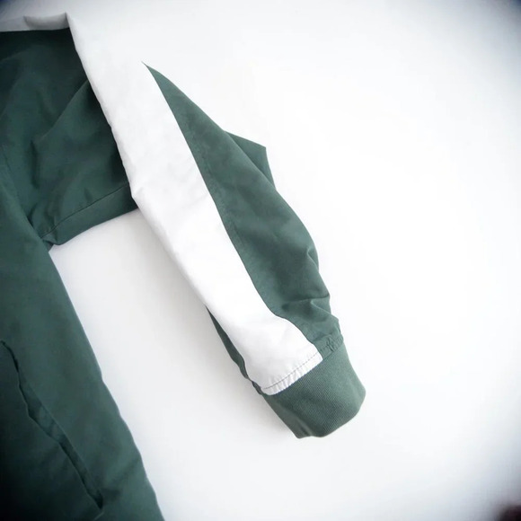 Vintage 90's Y2K Knights Apparel Green & White Michigan Spartans V-neck Pullover - Picture 5 of 13